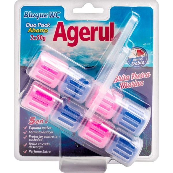 Agerul Ambientador WC Suporte Duplo Brisa Marina 2 Unidades