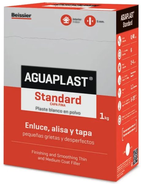 Aguaplast Standard feine Schicht Paste weiß in Pulver 1 kg