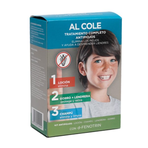 Al Cole Traitement complet anti-poux Lotion 200 ml + bonnet et peigne + shampooing 200 ml