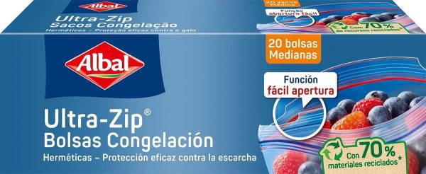 Albal Ultra-Zip Buste Medie Congelazione 1 Litro 20 Unità
