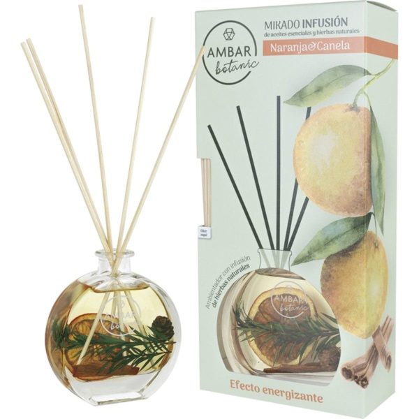 Diffuseur Ambar Mikado 75 ml Orange et Cannelle Énergisant Botanic