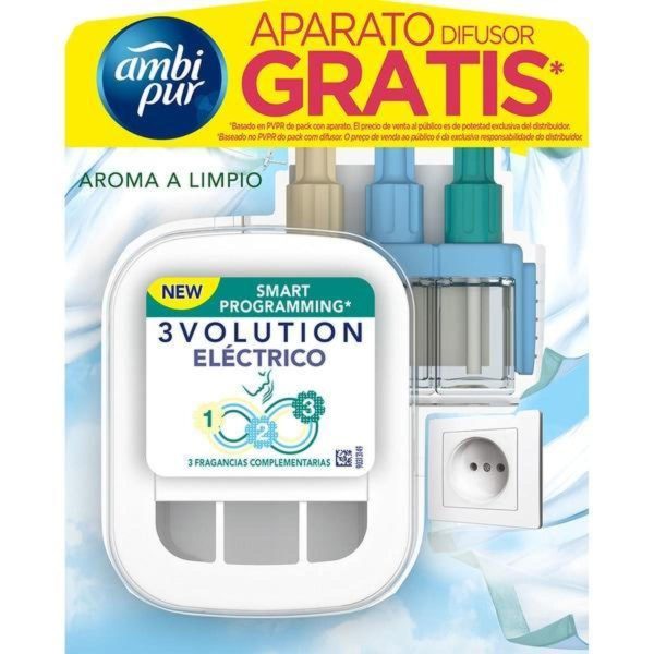 Ambientador Ambi Pur 3 Vol Aroma Limpo Recambio e Aparelho