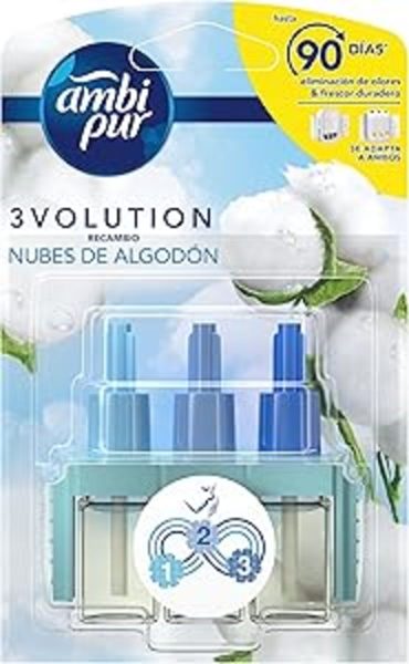 Ambientador Ambi Pur 3 Vol Recambio Nuvens Algodão
