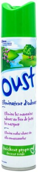Ambientador Oust Spray 300 ml Frescor Verde