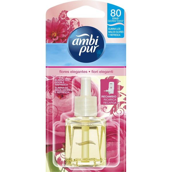 Ambipur Recharge 21,5 ml Fleurs Élégantes Désodorisant Électrique