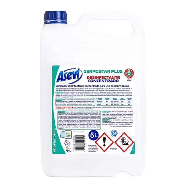 Asevi Gerpostar Plus Désinfectant concentré 5 litres