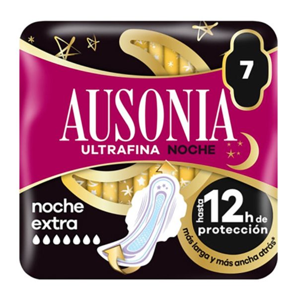 Ausonia Ultra Fina Noche Extra 7 unités