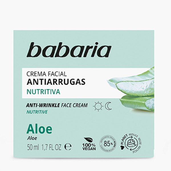 Babaria Crema facial antiarrugas nutritiva aloe 50 ml