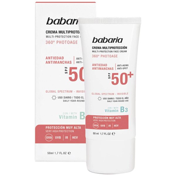 BABARIA gezichtscrème zonnebescherming F50 anti-vlekken anti-veroudering