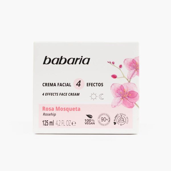 Babaria Rosa Mosqueta Crema facial 4 efectos 125 ml