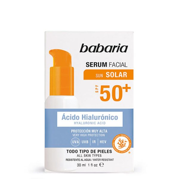 Babaria Serum Facial 30 ml Solar Spf 50 Ácido Hialurónico