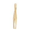 Beter Pinza de depilar punta recta dorada 7,5 cm