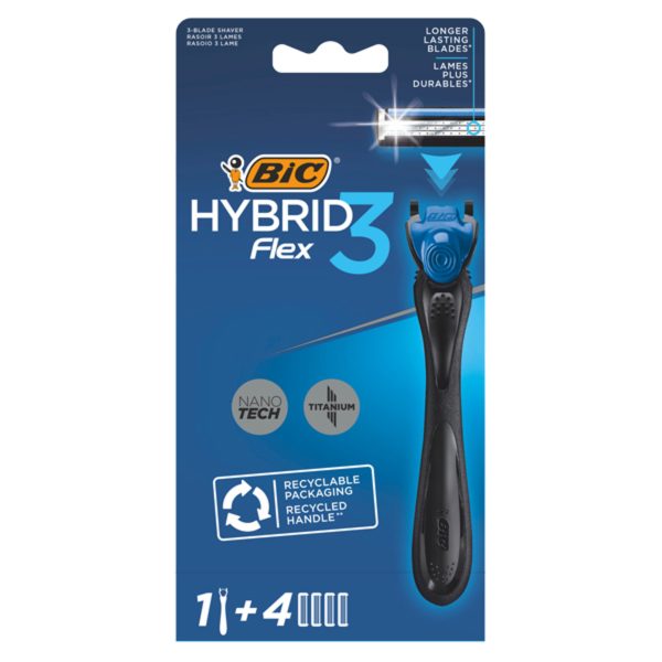 Bic machine voor scheren Hybrid Flex 3+4 vervangingsonderdelen