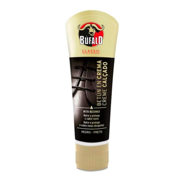 Búfalo Classic Cremoso in crema scarpa nera 50 ml