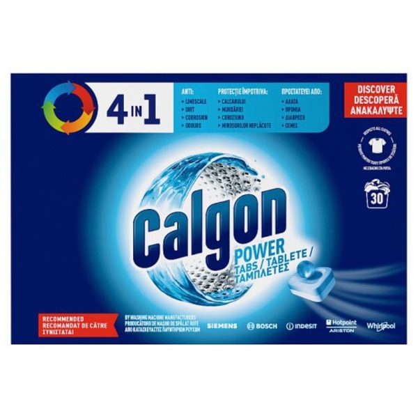 Calgon PowerBall 30 pastilles Tabs 4 en 1 Antical