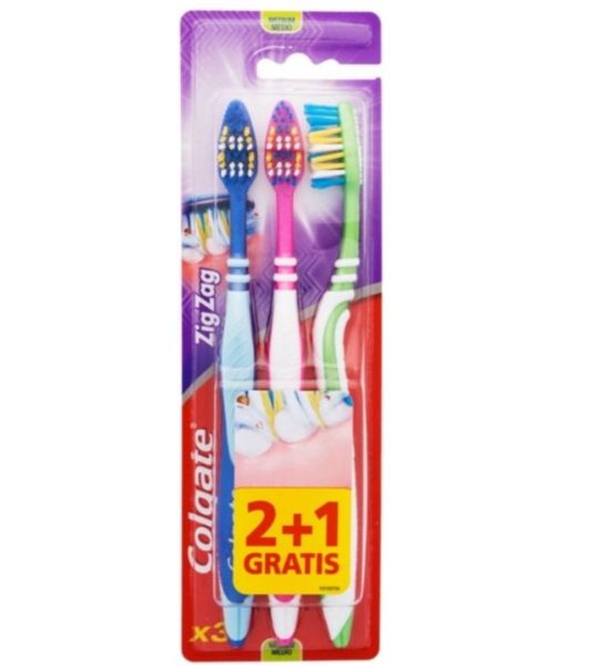 Cepillo DE COLGATE zig zag 3 Uds 2+1