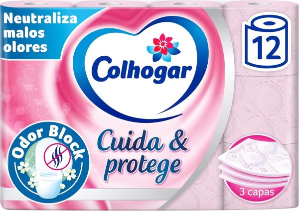 Colhogar Protect Rosa 12 Ρολά 3 Στρώματα – Φροντίζει και Προστατεύει