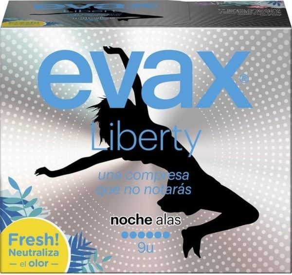 Compresse Evax Liberty Nuit Ailes 9 Uds