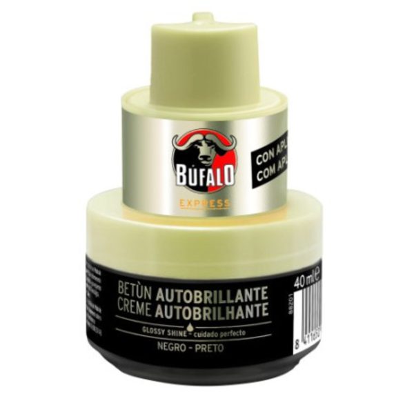 Creme Schuhpflege Bufalo Behälter Autoapplikator Schwarz 50 ml.