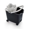 Cubo fregona Escurre fácil Mery Ruedas Gris 14 L