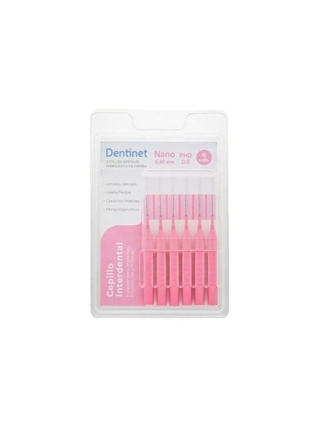 DENTINET Δοντιοβούρτσα Interdental NANO 0,40mm 6 μονάδες