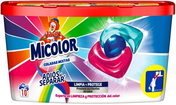 Detergente Cápsulas 10 Adios Separar (Trio Caps) Micolor