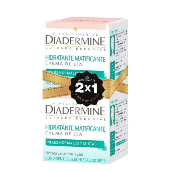 Diadermine Creme hidratante matificante dia pele normal-mista 2 x 50ml