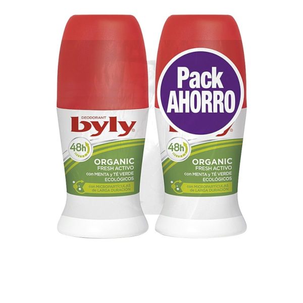 Duplo Desodorante Byly Organic Rollon 50+50 ml. (48H) Chá Verde