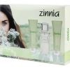 Etui eau de toilette 100 ml verstuiver + bodylotion 75 + handcrème 75 ml ZINNIA
