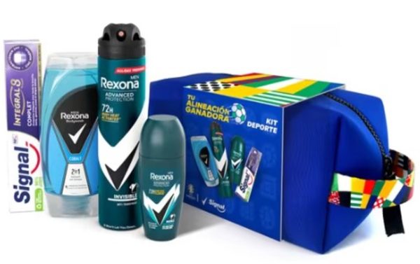 Estojo Signal Uefa Desodorante 150 ml + Desodorante Roll 50 ml + Gel 225 ml + Signal 75 ml Rexona