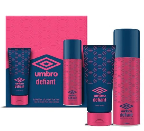 Estojo Umbro Women Defiant Desodorante 150 ml Spray+Gel 150 ml.