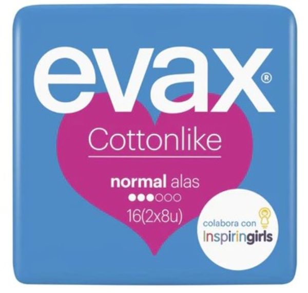 Evax Compresses Cottonlike normales ailes 16ud