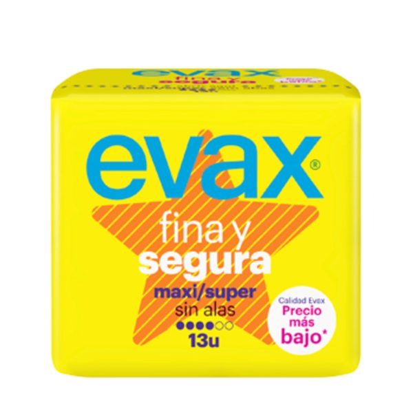 Evax Fina y Segura Maxi super sin alas 13 ud