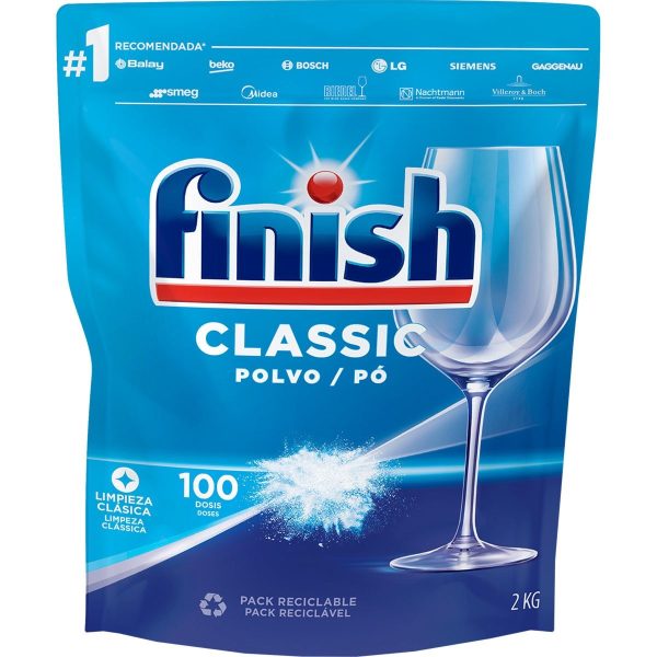 Finish Detergente Lava-louças Classic Em Pó Saco 2 kg