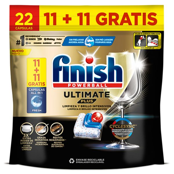 Finish Lava-louças Ultimate 22 Lavagens 11 Litros