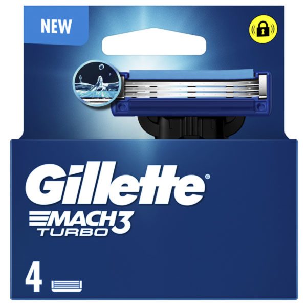 Gillette Mach3 Turbo 4 stuks Reserveonderdelen voor scheermesjes voor mannen