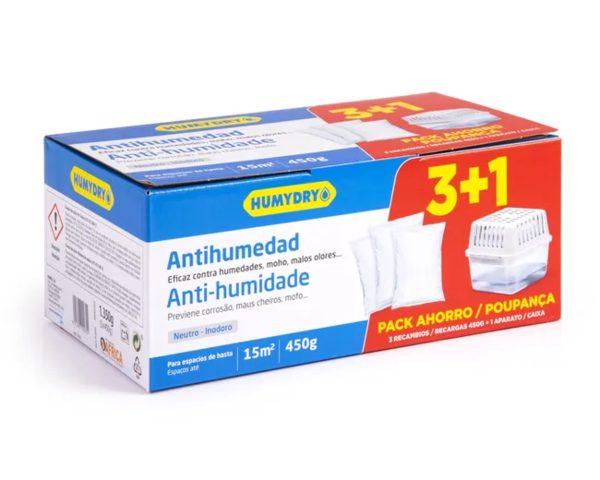 Humydry Antihumedad Compact Neutro Aparato + 3 Recambios 450 g