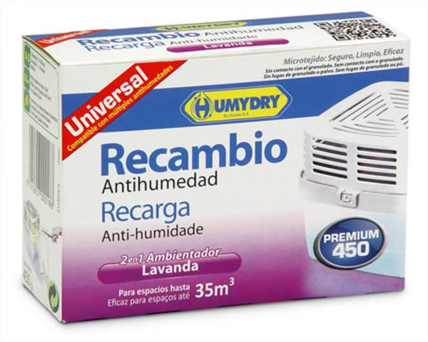 Humydry Lavanda Recarga Bolsa Antiumidade Tab 450g(15 M2)