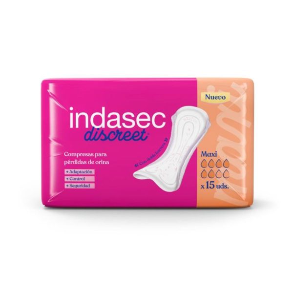 Indasec Discreet Maxi Bolsa 15 Compresas