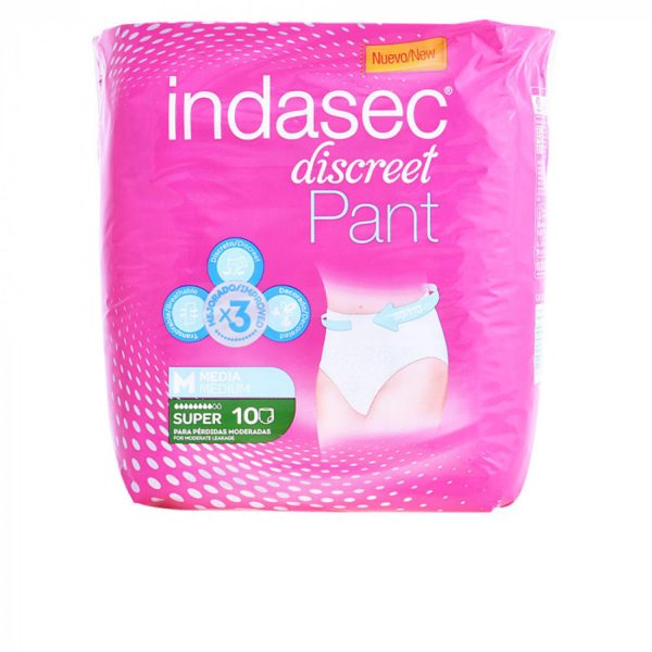 Indasec Discreet Pants Super taille moyenne 10 ud