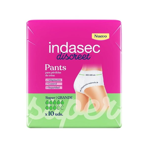 Indasec Discreet Pants taille super grande 10 unités