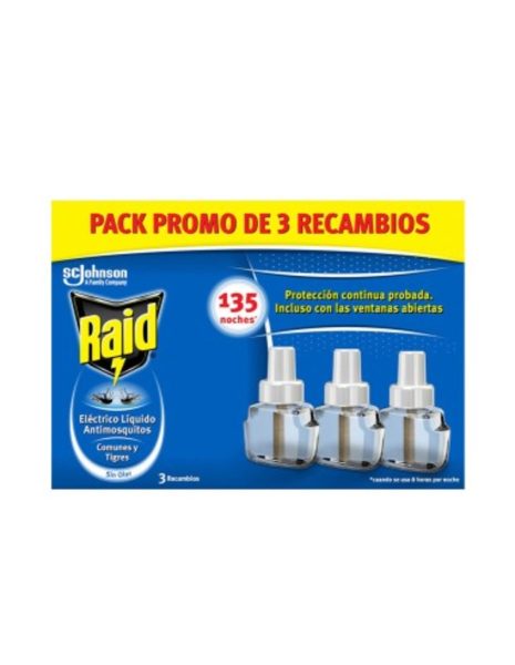 Elektrische insecticide Reserveonderdeel 3 Eenheden Raid