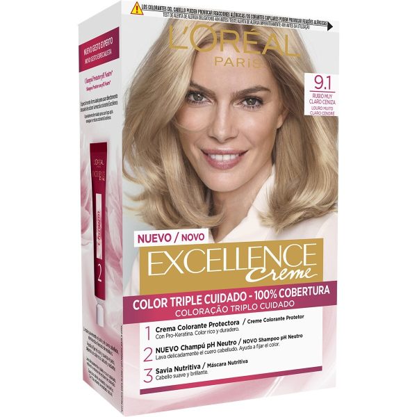 L’Oreal Paris Teinture Excellence Crème 09.1 Blond très clair cendré