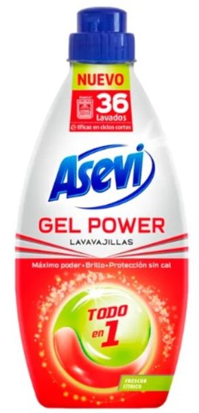 Lava-louças Asevi Gel Power 34 Lavagens 720 ml