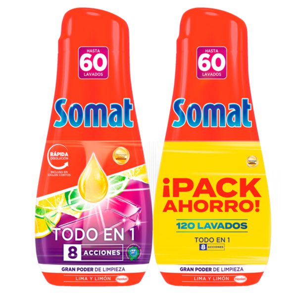 Geschirrspüler SOMAT Gel alles in 1 Doppelpack 2×1 Sparpaket