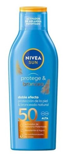 Sonnenmilch Aktivator für Bräunen SPF50 200 ml Schützt&Bräunt Nivea
