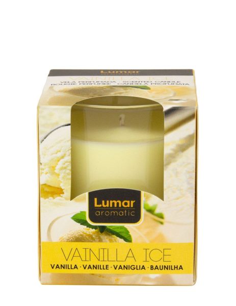 Lumar Aromatic Bougie Parfumée Vanille Ice Verre de Cristal
