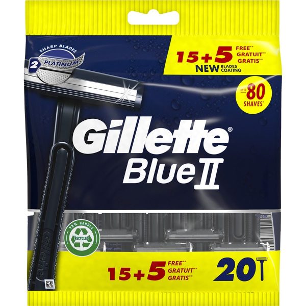 Μηχανή Ξυρίσματος Φορτιζόμενη Gillette Blue Ii Σταθερή 15 + 5