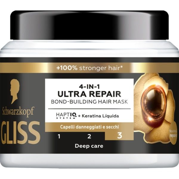 Gliss Ultimate Repair Kopfhaarmaske 400 ml – Sehr beschädigtes Haar
