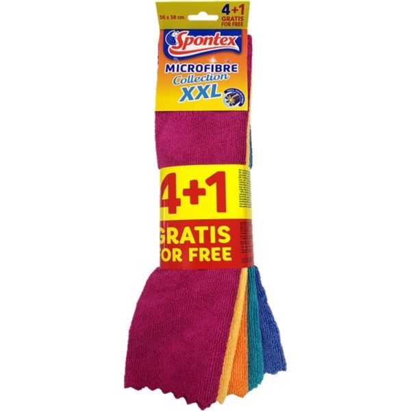 Microvezel doek SPONTEX XXL 4+1 36X38